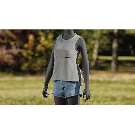 3D Women's Jean Shorts with Tshirt